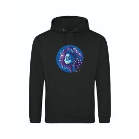 Éjszakai Égbolt Macska Kapucnis Pulóver