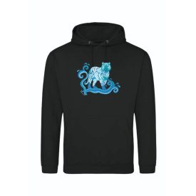 Víz Elementál Tigris Kapucnis Pulóver